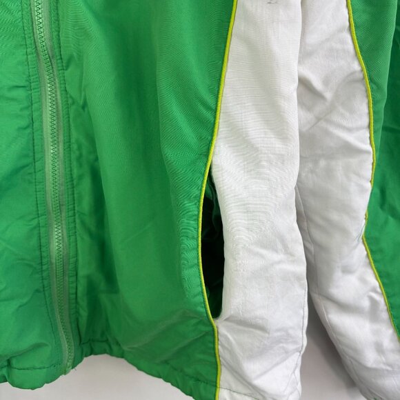 Aqua Marina womens Jacket L kelly green colorblock Y2K 90s Spain light Winter - Picture 9 of 16